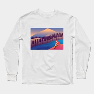 Mountains Modern Long Sleeve T-Shirt